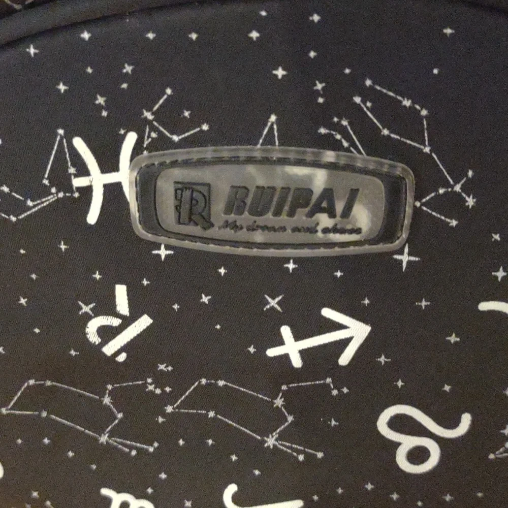 Ruipai Black Backpack‎ with Zodiac Patterns